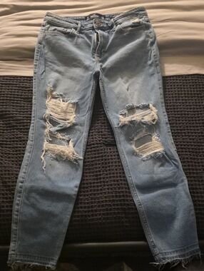 Hollister Light Blue Ripped Skinny Jeans